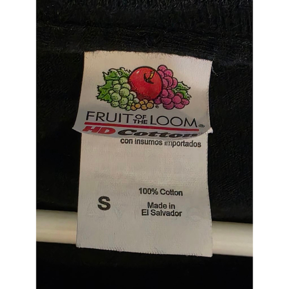 Men's Fruit of the‎ Loom Bleach Graphic Tee Black Size S - Picture 3 of 4